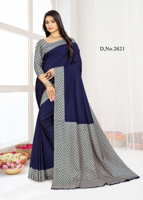 Vimla Printed Daily Wear Art Silk Saree(Dark Blue)