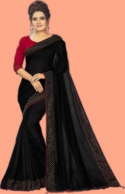 Juhi Collection Embroidered Bollywood Georgette Saree(Black)