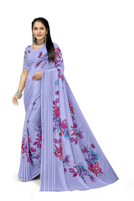 PARVOTSAV Digital Print Daily Wear Polyester Saree(Purple)