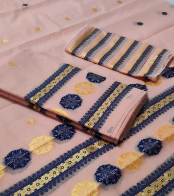 AMILAGROS PIZZARRAS FASHION Woven Mekhela Chador Pure Cotton Saree(Multicolor)