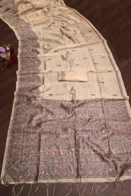 K 5 FASHION Embellished, Digital Print Bollywood Cotton Silk Saree(Yellow)