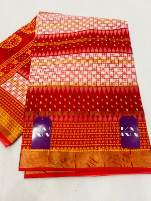 KRISHNA NX Printed Daily Wear Pure Cotton Saree(Multicolor)