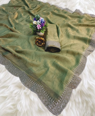 KAKADIYA CREATION Embellished Bollywood Georgette Saree(Green)