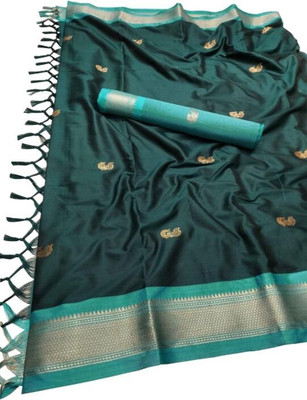 Paithani Self Design Mysore Pure Silk Saree(Blue)