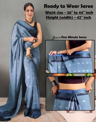 Riddhi textile Hub Ombre Bollywood Georgette Saree(Blue)