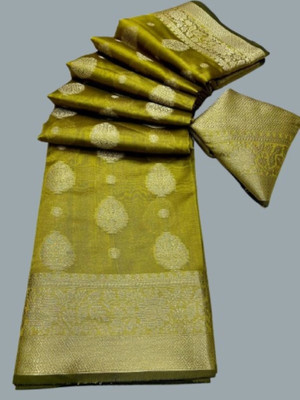 Miloz Printed Bollywood Georgette Saree(Mustard)