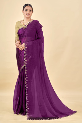 FULIYA SILK Embellished Bollywood Jimmy choo Saree(Multicolor)