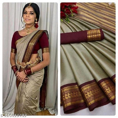 mishihouse Woven Banarasi Jacquard Saree(Multicolor)