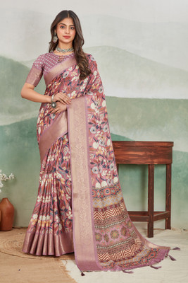 M.B.ENTERPRISE Digital Print Bollywood Viscose Rayon Saree(Light Green)