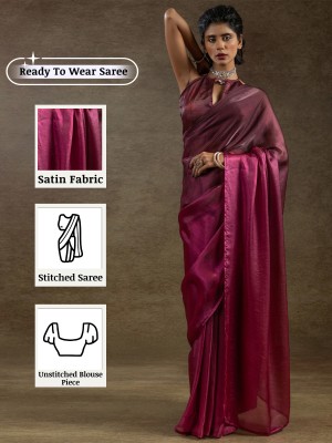 Sareemall Ombre Bollywood Satin Saree(Maroon)