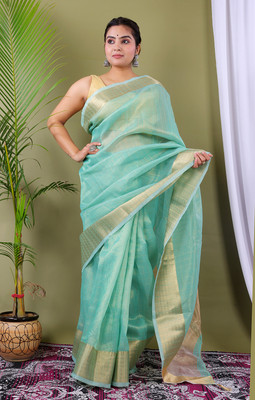 Rohit Designer Self Design Daily Wear Net Saree(Light Blue)