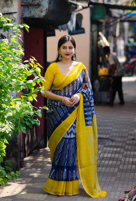 STAVA CREATION Printed Daily Wear Crepe Saree(Multicolor)