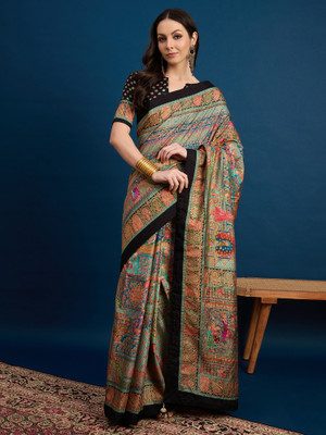 ANOUK Woven Banarasi Silk Blend Saree(Light Blue)