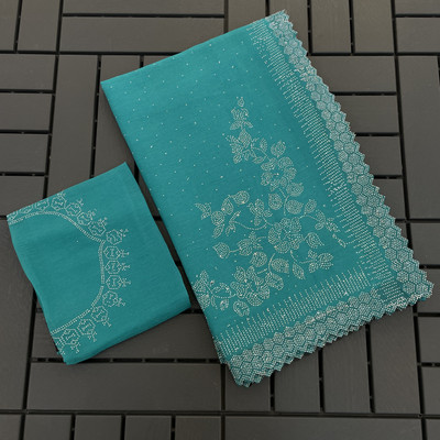 VarniRaaj Fashion Embellished Bollywood Jimmy choo Saree(Light Green)