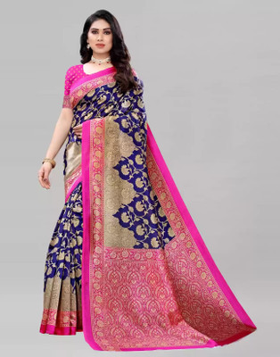 Vimalnath Synthetics Printed Bollywood Art Silk Saree(Pink)