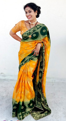 PRIYASAREEJPR Woven Banarasi Art Silk Saree(Multicolor)