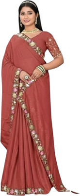 Shree Ambey Self Design Bollywood Georgette Saree(Maroon)
