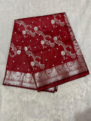 Arzoo kala textiles Woven, Self Design Banarasi Pure Silk Saree(Pack of 2, Red)