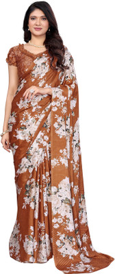 Priyashi Printed Bollywood Tussar Silk Saree(Orange)