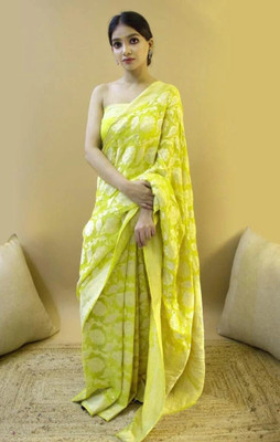 Aldwych Woven Kanjivaram Silk Blend Saree(Light Green)