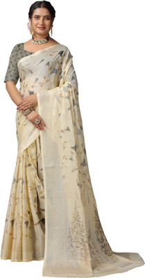 Virendra Textiles Printed Bollywood Chiffon Saree(Grey)
