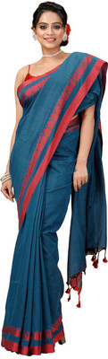 Oishani Saree Ghor Woven Jamdani Cotton Silk Saree(Grey)