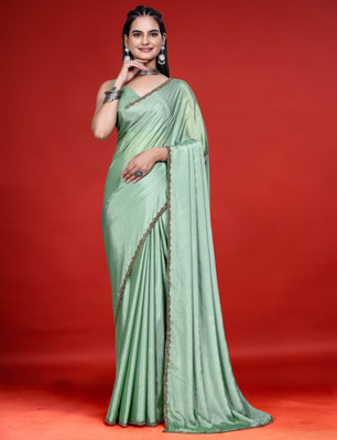 M MAANVIT Self Design Kanjivaram Jimmy choo Saree(Light Green)