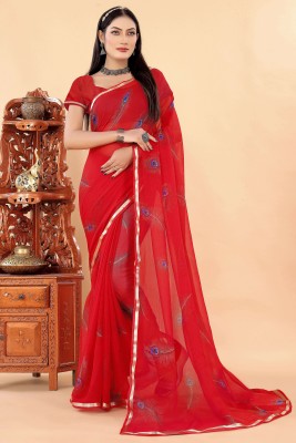 Aishwarya Printed Daily Wear Georgette Saree(Red)