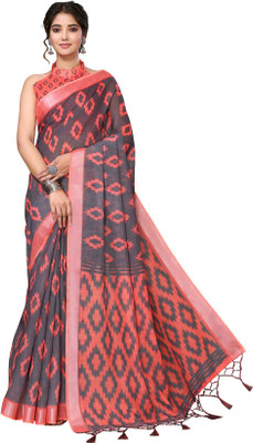 Priyashi Printed Mysore Cotton Silk Saree(Grey)