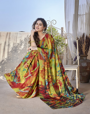 Gugaliya Embellished Daily Wear Chiffon, Art Silk Saree(Multicolor)