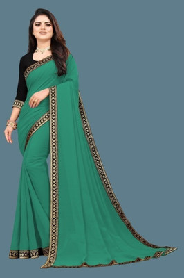 Jevlan Printed Daily Wear Georgette Saree(Light Green)