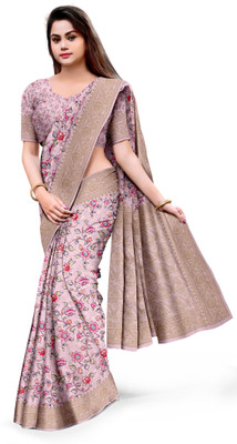 DHARMRAJ ENTERPRISE Printed Bollywood Crepe Saree(Orange)
