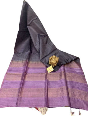 GR Handloom Self Design Bollywood Art Silk Saree(Grey)