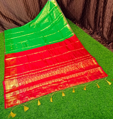 Spewim Woven Kanjivaram Art Silk Saree(Light Green)