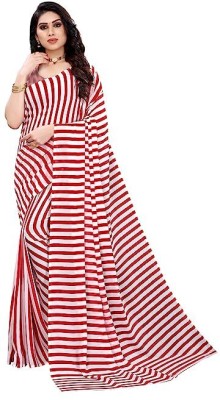 Ranveer Singh Striped Daily Wear Georgette Saree(Multicolor)