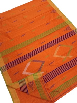 kalpana handloom Striped Handloom Cotton Silk Saree(Multicolor)