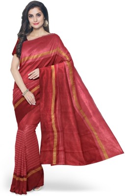 Suntex Printed Daily Wear Cotton Silk Saree(Maroon)