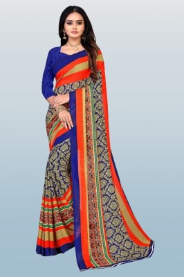 AMAP Printed Daily Wear Georgette Saree(Multicolor)