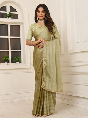 maayro Self Design Bollywood Tussar Silk Saree(Multicolor)