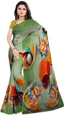 SCFO Digital Print Daily Wear Polyester Saree(Multicolor)