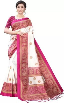 Suali Printed Bollywood Art Silk Saree(Pink)