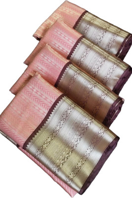 Haniya creation Woven Banarasi Art Silk Saree(Pink)