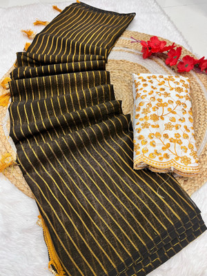 DG's Attire Solid/Plain Bollywood Georgette Saree(Multicolor)