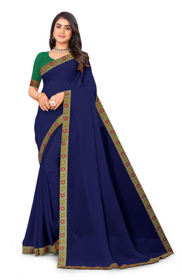 Kasumbo Tex Embellished Bollywood Georgette Saree(Blue)