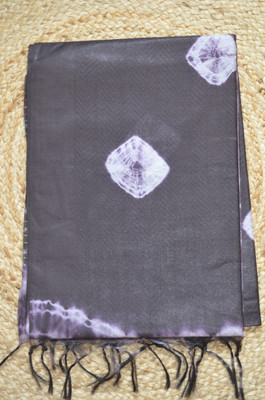 MRIKA Dyed Bandhani Handloom Viscose Rayon Saree(Dark Blue)