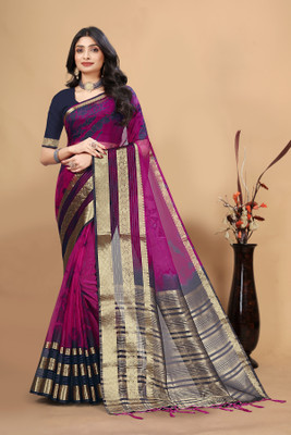 Aarunika AF Self Design Bollywood Art Silk Saree(Purple)