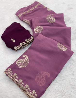 Sanjana Silks Embellished Bollywood Georgette Saree(Pink)