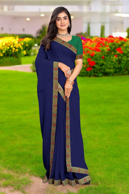 Kasumbo Tex Woven Bollywood Georgette Saree(Blue)