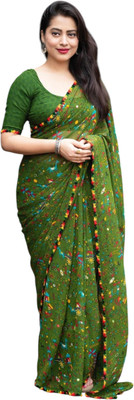 Jufilox Printed Daily Wear Art Silk Saree(Multicolor)