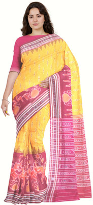 JAYANTI HANDLOOM Woven Sambalpuri Pure Cotton Saree(Multicolor)
